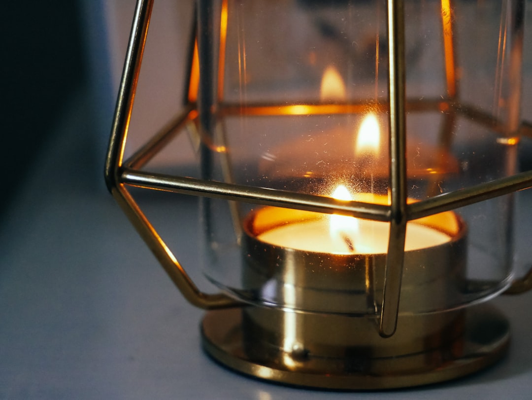 Photo brass folding table lamp