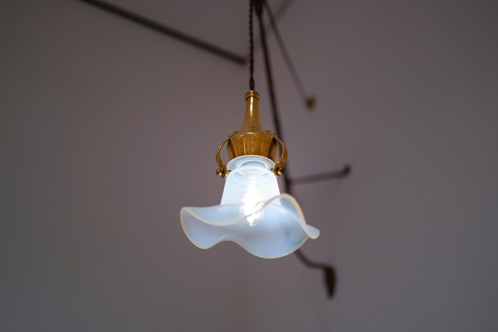 Photo opal glass pendant light