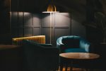 Photo sculptural table lamp coffee bar decor